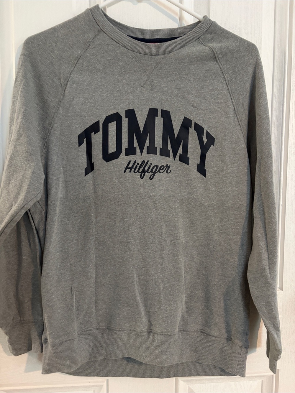 Tommy Hilfiger Heather Gray Crewneck with Navy Branding